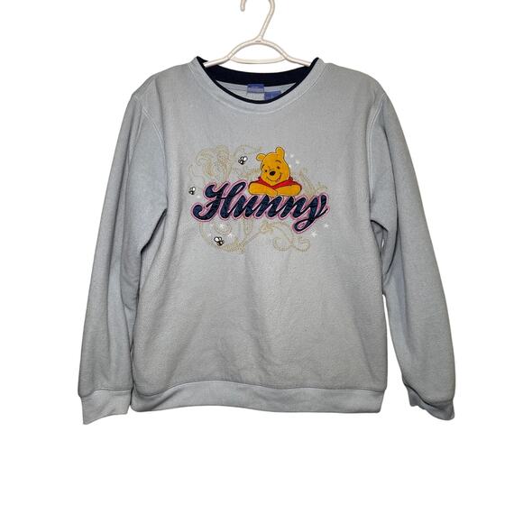 Disney vintage hunny pooh bear fleece crew‎ neck sweater womens large y2k casual - Picture 1 of 6
